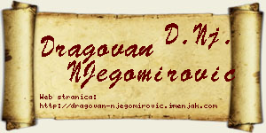 Dragovan NJegomirović vizit kartica